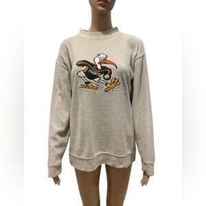 Miami  Hurricanes  Gray Sweatshirt size S